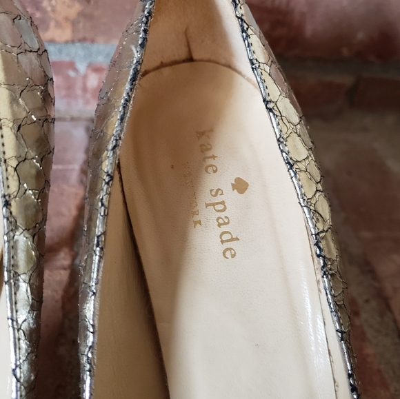 Kate Spade Silver Metallic Python Karolina Heels - Picture 6 of 9
